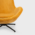 Fotoliu Lunaire, Homla, 86x76x87 cm, metal/catifea din poliester, mustar