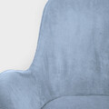 Fotoliu Lunaire, Homla, 86x76x87 cm, metal/catifea din poliester, albastru