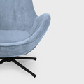 Fotoliu Lunaire, Homla, 86x76x87 cm, metal/catifea din poliester, albastru