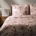 Lenjerie de pat pentru o persoana Kamari, Homla, 2 piese, 140x200 cm, bumbac, bej/roz
