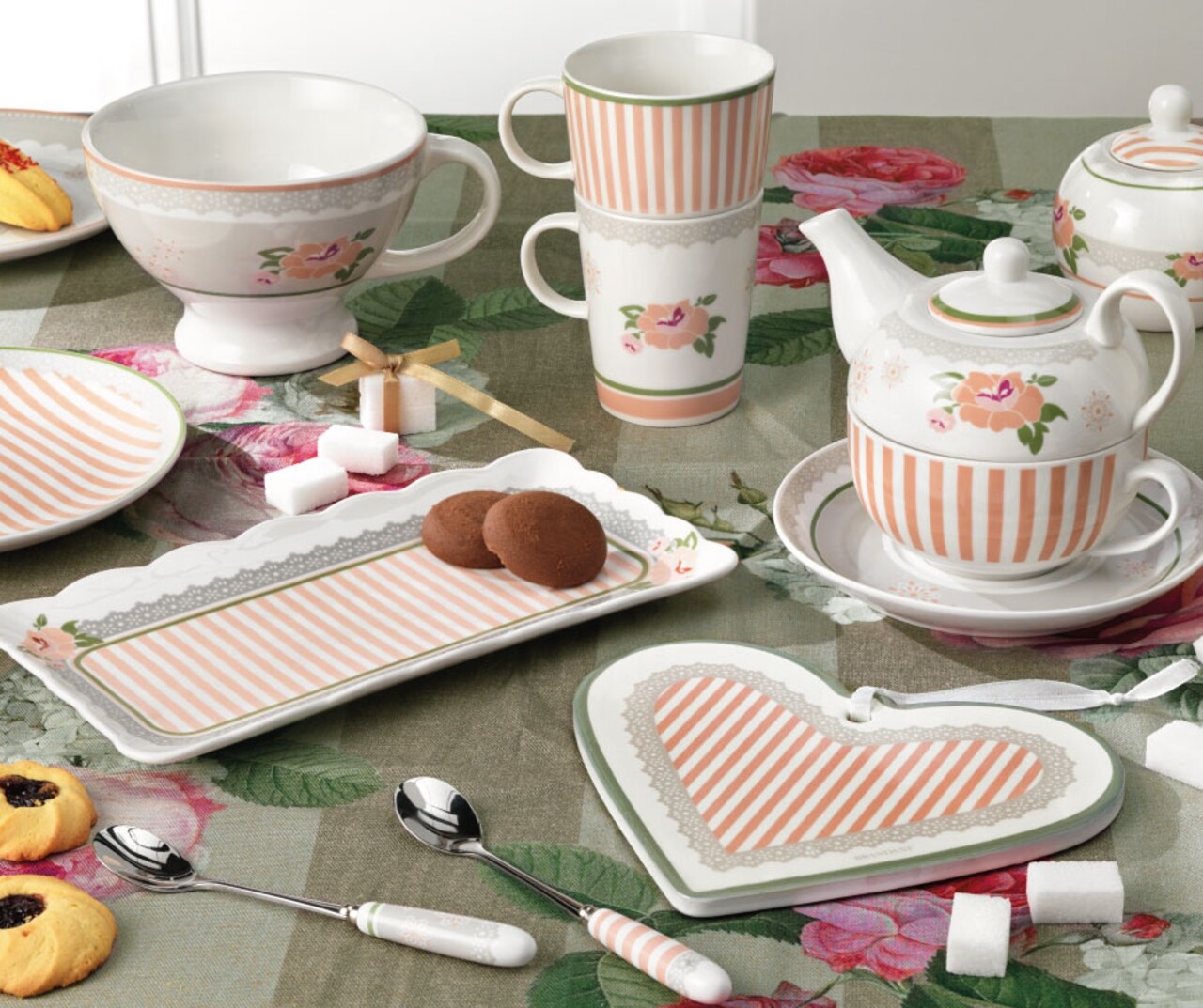 CUCCHIAINO CONNUBIO OLD GOLD SET 6 PZ INOX CON MANICO CERAMICA