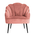 Fotoliu Ariel, Homla, 63x50x71 cm, metal/catifea din poliester, roz