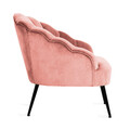 Fotoliu Ariel, Homla, 63x50x71 cm, metal/catifea din poliester, roz