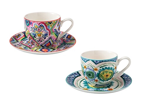 Samba I Brandani 2 db Kávés csésze kistányérral, 50 ml, porcelán