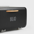 Cutie pentru paine Bien, Homla, 33x24x19 cm, inox/bambus, negru