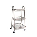 Etajera de baie cu roti Carinn, Homla,  38x42x73 cm, metal, caramiziu