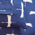 Lenjerie de pat dubla Devika, Homla, 3 piese, 160x200 cm, bumbac satinat, albastru/alb