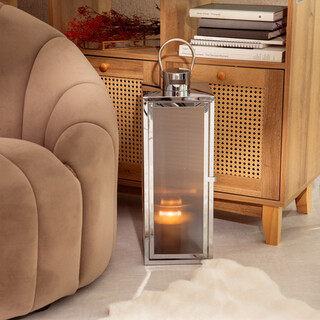 18x18x50 cm, Argintiu