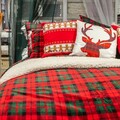Patura Tartan, Homla, 150x200 cm, poliester, rosu/verde