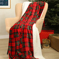 Patura Tartan, Homla, 150x200 cm, poliester, rosu/verde
