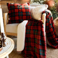 Patura Tartan, Homla, 150x200 cm, poliester, rosu/verde