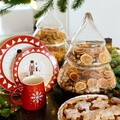 Recipient cu capac pentru biscuiti Tinsel, Homla, 25x39 cm, sticla, transparent