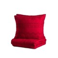 Lenjerie de pat King Size, Mariah, Homla, 3 piese, 200x220 cm, microfibra din poliester, rosu