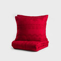 Lenjerie de pat King Size, Mariah, Homla, 3 piese, 200x220 cm, microfibra din poliester, rosu