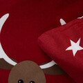 Lenjerie de pat pentru o persoana Reindeer, Homla, 2 piese, 140x200 cm, microfibra din poliester, rosu