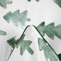 Lenjerie de pat dubla Pinno, Homla, 3 piese, 160x200 cm, bumbac, alb/verde