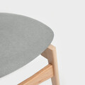 Scaun Eroso, Homla, 48x55.5x74.8 cm, poliester/lemn, natur/gri
