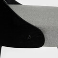 Scaun Helic, Homla, 48.5x54.5x76.5 cm, poliester/lemn, negru/gri