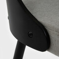 Scaun Helic, Homla, 48.5x54.5x76.5 cm, poliester/lemn, negru/gri
