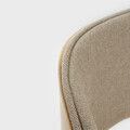 Scaun Kinke, Homla, 51.5x54x74 cm, poliester/lemn, natur/bej