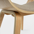 Scaun Kinke, Homla, 51.5x54x74 cm, poliester/lemn, natur/bej