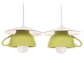 Lustra Afternoon tea, Deco Republic, E27, 2x60W, ceramica, verde deschis