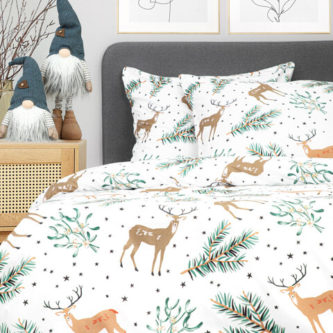 Lenjerie de pat King Size, Landskab, Homla, 3 piese, 200x220 cm, microfibra din poliester, multicolor