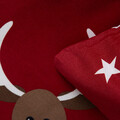 Lenjerie de pat King Size, Reindeer, Homla, 3 piese, 200x220 cm, microfibra din poliester, rosu