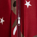 Lenjerie de pat King Size, Reindeer, Homla, 3 piese, 200x220 cm, microfibra din poliester, rosu