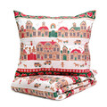 Lenjerie de pat King Size, Lapland, Homla, 3 piese, 200x220 cm, microfibra din poliester, multicolor