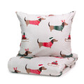 Lenjerie de pat King Size, Genesis, Homla, 3 piese, 200x220 cm, microfibra din poliester, multicolor