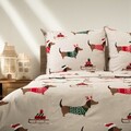 Lenjerie de pat King Size, Genesis, Homla, 3 piese, 200x220 cm, microfibra din poliester, multicolor