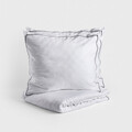 Lenjerie de pat dubla Esperin, Homla, 3 piese, 160x200 cm, bumbac satinat, alb/negru
