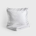 Lenjerie de pat dubla Esperin, Homla, 3 piese, 160x200 cm, bumbac satinat, alb/negru