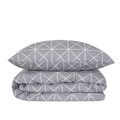 Lenjerie de pat King Size, Felix Grey, Homla, 3 piese, 200x220 cm, bumbac, gri/alb