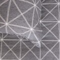 Lenjerie de pat King Size, Felix Grey, Homla, 3 piese, 200x220 cm, bumbac, gri/alb