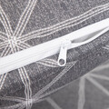 Lenjerie de pat King Size, Felix Grey, Homla, 3 piese, 200x220 cm, bumbac, gri/alb