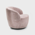 Fotoliu Svingen Faso, Homla, 65.5x77x69 cm, MDF/catifea din poliester, roz