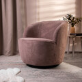 Fotoliu Svingen Faso, Homla, 65.5x77x69 cm, MDF/catifea din poliester, roz