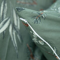 Lenjerie de pat King Size, Foret, Homla, 3 piese, 200x220 cm, microfibra din poliester, verde