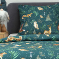 Lenjerie de pat dubla Padu, Homla, 3 piese, 160x200 cm, bumbac, verde