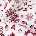 Lenjerie de pat dubla Deany, Homla, 3 piese, 160x200 cm, bumbac, alb/rosu