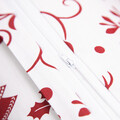 Lenjerie de pat dubla Deany, Homla, 3 piese, 160x200 cm, bumbac, alb/rosu