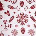 Lenjerie de pat dubla Deany, Homla, 3 piese, 160x200 cm, bumbac, alb/rosu