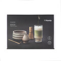 Set 4 piese pentru matcha Yunomi, Homla, 12.7x10.5 cm, portelan/bambus, gri/natur