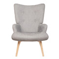 Fotoliu Moss Pop, Homla, 70x55x95 cm, lemn/textil, gri deschis