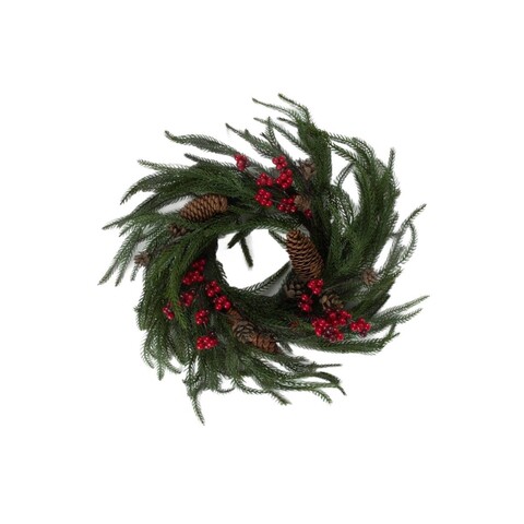 Coronita Larch, Homla, 35 cm, plastic, verde/rosu