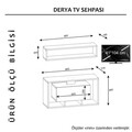 Comoda TV cu raft Derya, Woody Fashion, alb