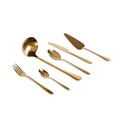 Set tacamuri pentru 4 persoane, 18 piese, Abele, Homla, inox, auriu