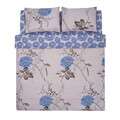 Lenjerie de pat dubla Flo, Heinner Home, 4 piese, 200x220 cm, 100% bumbac, albastru